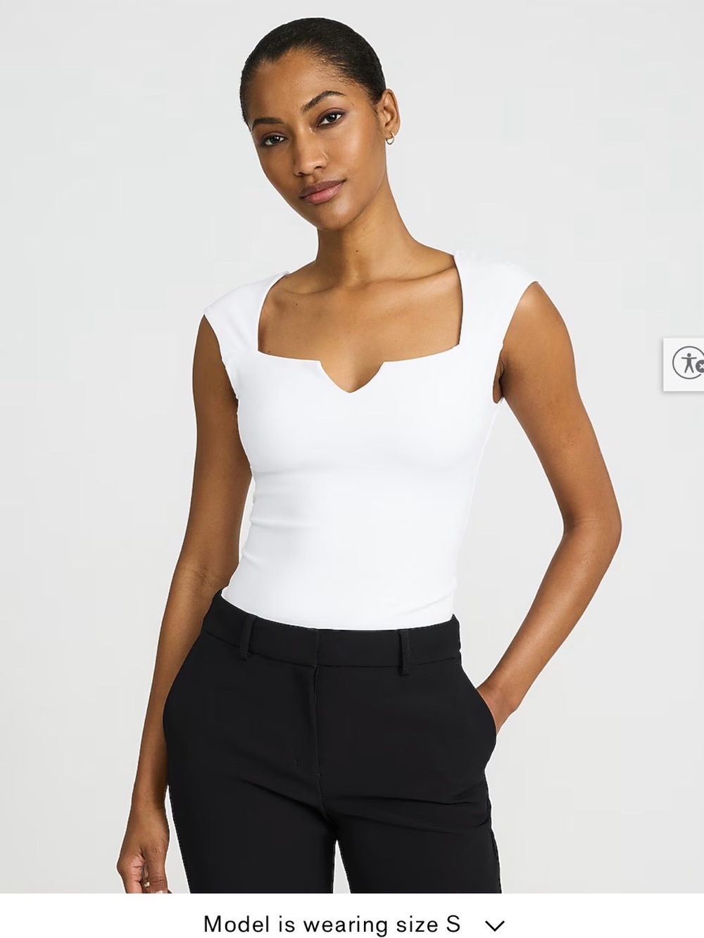 Body Contour High Compression Notch Cap Sleeve Bodysuit